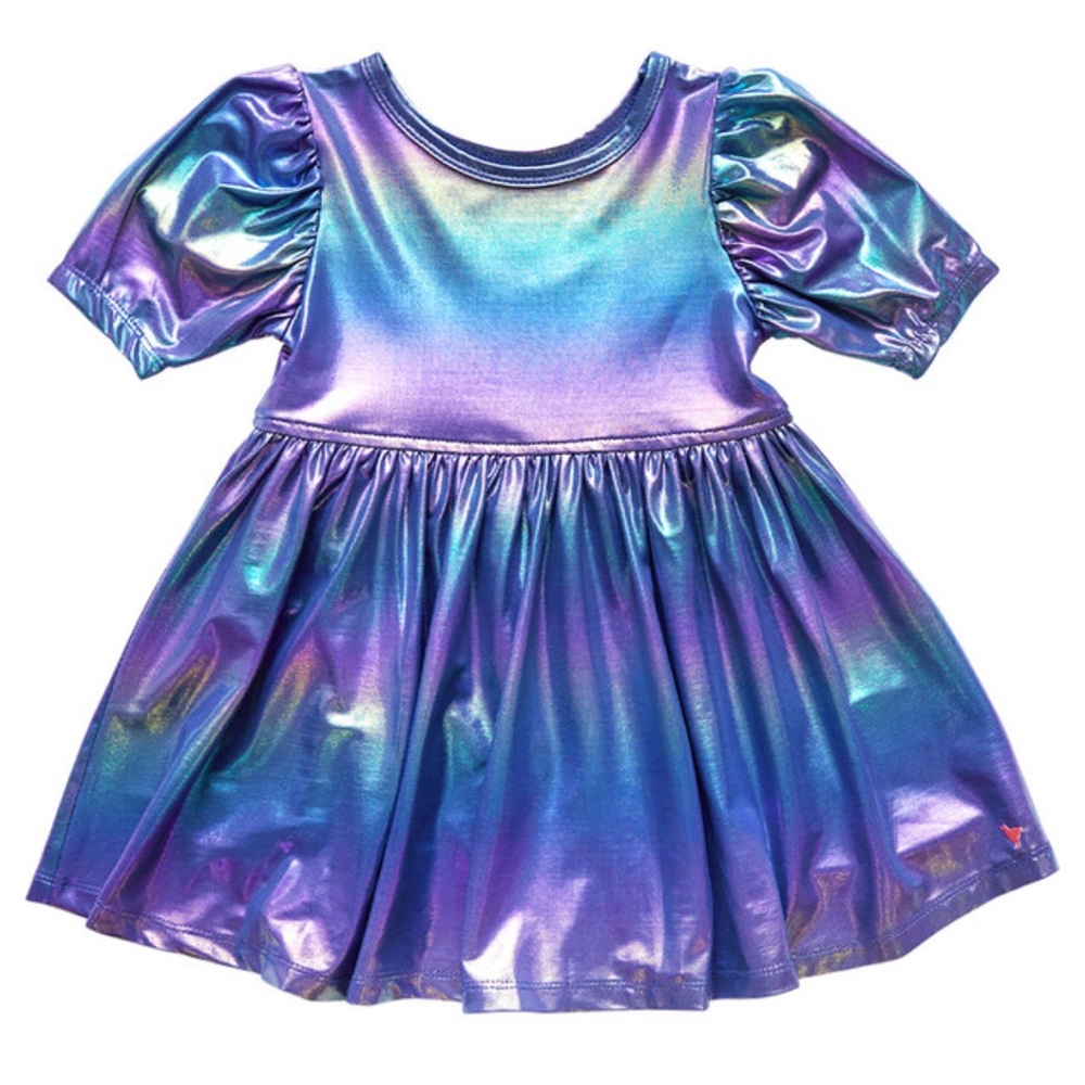 Pink Chicken Laurie Dress, Iridescent Blue | Sz 2Y
